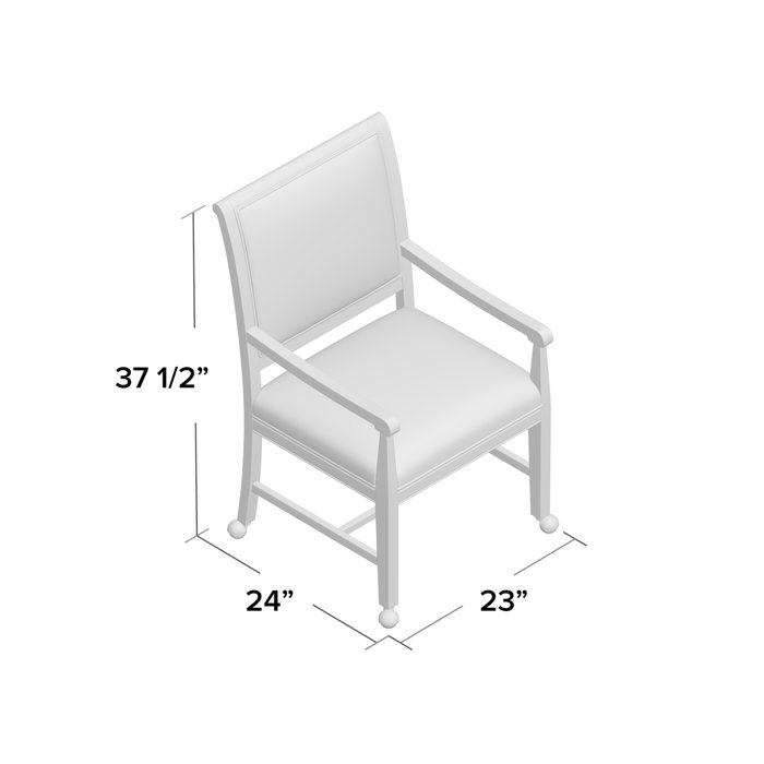 Fairfield Chair Lori King Louis Back Arm Chair in 8789 Bark; 8789